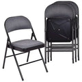 4 chaises pliantes avec cadre en métal Chaises portables avec assise rembourrée