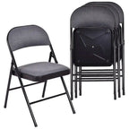 4 chaises pliantes avec cadre en métal Chaises portables avec assise rembourrée