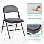 4 chaises pliantes avec cadre en métal Chaises portables avec assise rembourrée