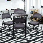 4 chaises pliantes avec cadre en métal Chaises portables avec assise rembourrée