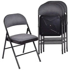 4 chaises pliantes avec cadre en métal Chaises portables avec assise rembourrée