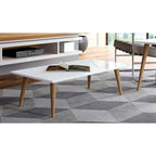 Table basse rectangulaire haute Utopia 17,52 avec pieds évasés