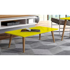 Table basse rectangulaire haute Utopia 17,52 avec pieds évasés