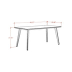 Table basse rectangulaire haute Utopia 17,52 avec pieds évasés