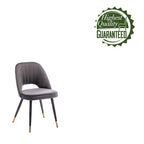 Chaises de salle à manger capitonnées en velours avec embouts dorés, lot de 2 | Sans accoudoirs | 120 kg | 4 coloris