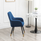 Fauteuil Velours "Barrel" | Profonds plis piqués | Pieds en bois de hêtre avec accents dorés | L 64,8 cm