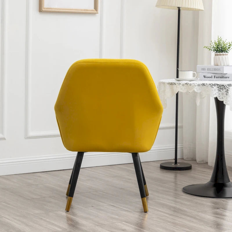 Fauteuil Velours "Barrel" | Profonds plis piqués | Pieds en bois de hêtre avec accents dorés | L 64,8 cm