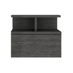 Table de chevet flottante murale avec tiroir et étagères ouvertes | Moderne | 35,5 cm L x 33 cm P x 30,5 cm H