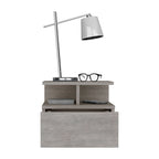 Table de chevet flottante murale avec tiroir et étagères ouvertes | Moderne | 35,5 cm L x 33 cm P x 30,5 cm H