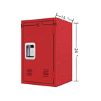 Armoire de rangement compacte, amovible et empilable en acier