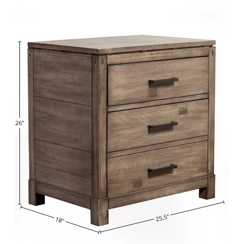 Table de chevet Vinnie à 2 tiroirs – Table de nuit moderne avec rangement pour chambre à coucher