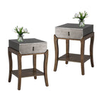 Table d'appoint COSIEST avec 1 tiroir et étagère de rangement