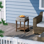 Table d'appoint COSIEST avec 1 tiroir et étagère de rangement