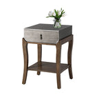Table d'appoint COSIEST avec 1 tiroir et étagère de rangement