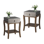 Table d'appoint COSIEST avec 1 tiroir et étagère de rangement