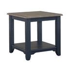 Table d'appoint Summerville gris brossé – bleu marine