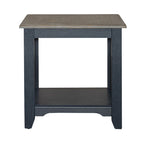 Table d'appoint Summerville gris brossé – bleu marine