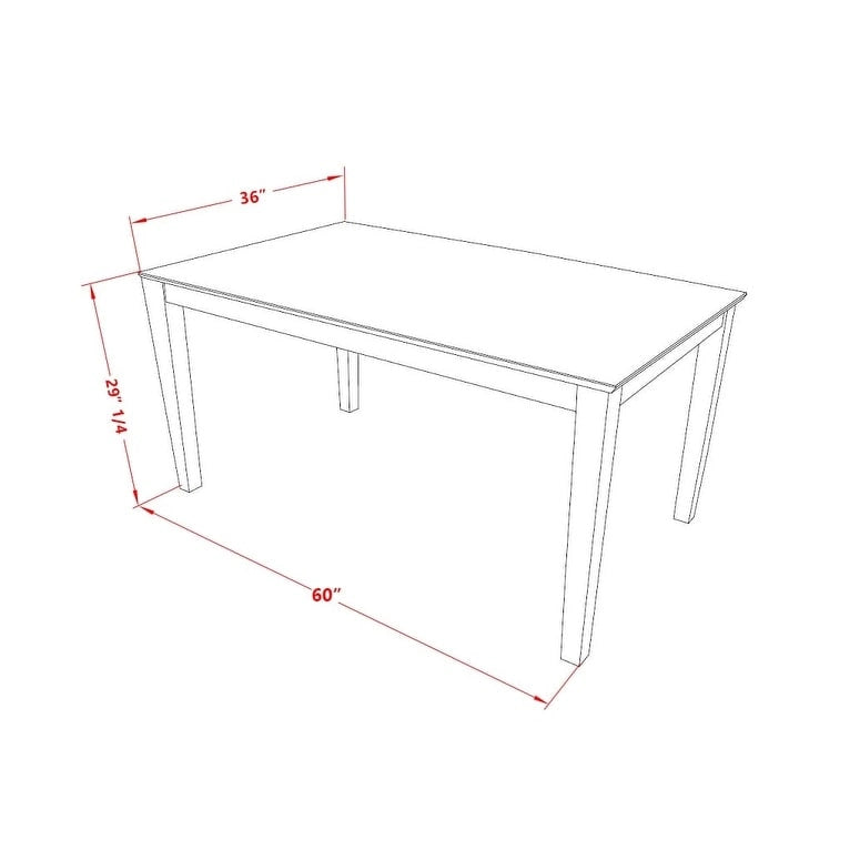 Ensemble Table à Manger Rectangulaire en Bois Massif et 4 Chaises – Ensemble de Salle à Manger/Cuisine en Chêne
