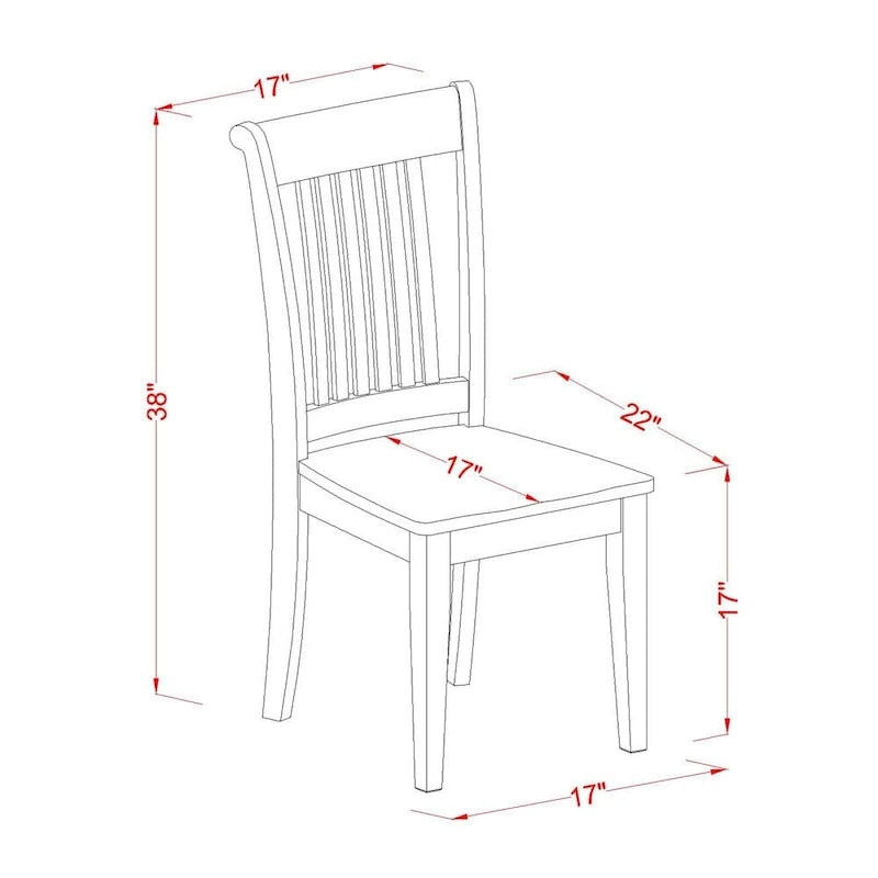 Ensemble Table à Manger Rectangulaire en Bois Massif et 4 Chaises – Ensemble de Salle à Manger/Cuisine en Chêne