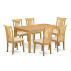 Ensemble Table à Manger Rectangulaire en Bois Massif et 4 Chaises – Ensemble de Salle à Manger/Cuisine en Chêne