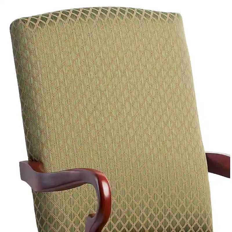 Chaise d'appoint traditionnelle à dossier incurvé col de cygne | Finition cerisier | Rembourrage moelleux | 4 couleurs