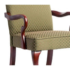 Chaise d'appoint traditionnelle à dossier incurvé col de cygne | Finition cerisier | Rembourrage moelleux | 4 couleurs
