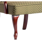 Chaise d'appoint traditionnelle à dossier incurvé col de cygne | Finition cerisier | Rembourrage moelleux | 4 couleurs