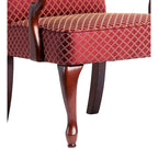 Chaise d'appoint traditionnelle à dossier incurvé col de cygne | Finition cerisier | Rembourrage moelleux | 4 couleurs
