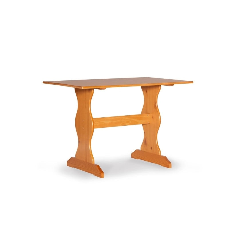 Table de salle à manger Riki – Table de cuisine rectangulaire en bois massif marron clair