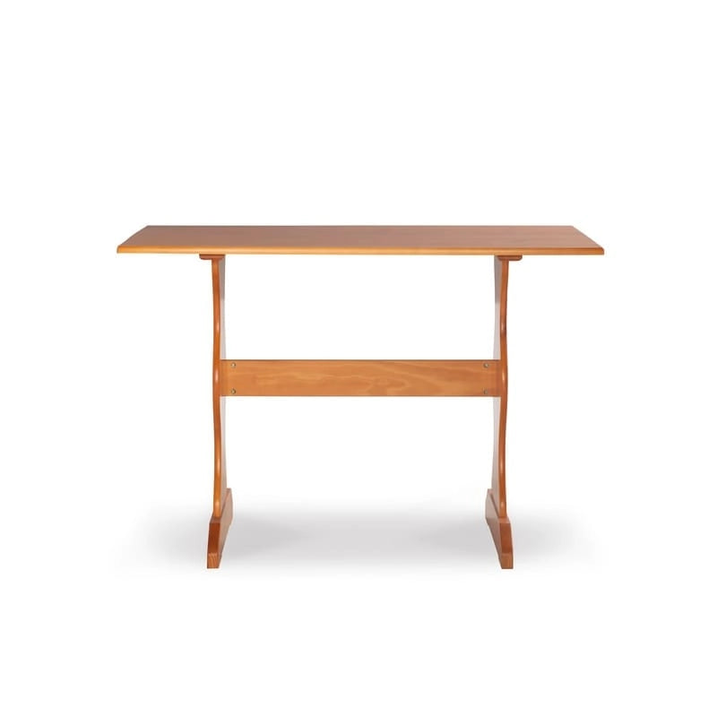 Table de salle à manger Riki – Table de cuisine rectangulaire en bois massif marron clair