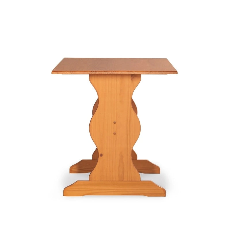 Table de salle à manger Riki – Table de cuisine rectangulaire en bois massif marron clair