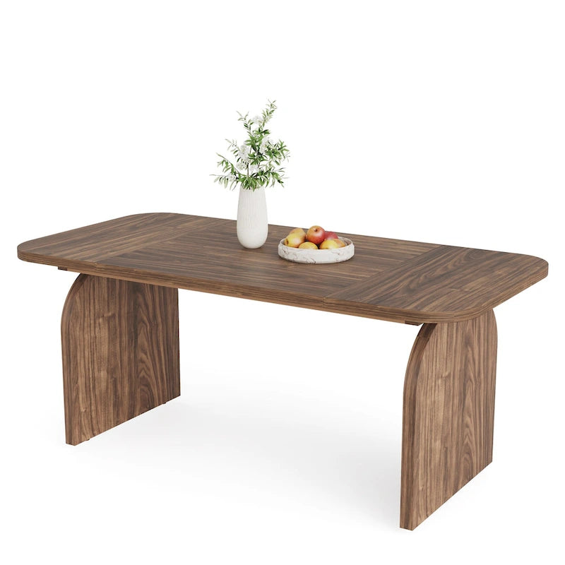 Table à manger rétro en bois de 63 pouces pour 4 à 6 personnes