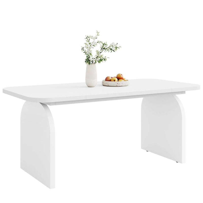 Table à manger rétro en bois de 63 pouces pour 4 à 6 personnes