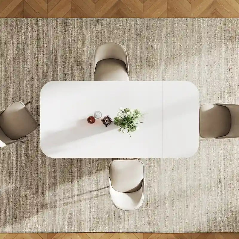 Table à manger rétro en bois de 63 pouces pour 4 à 6 personnes