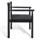 Fauteuil d'appoint bohème en corde tressée danoise | Cadre en bois massif | Style scandinave | 63,5 cm (L) x 63,5 cm (P) x 76,2 cm (H)