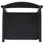 Fauteuil d'appoint bohème en corde tressée danoise | Cadre en bois massif | Style scandinave | 63,5 cm (L) x 63,5 cm (P) x 76,2 cm (H)
