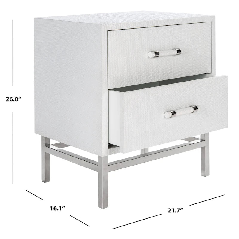 Table de chevet moderne à 2 tiroirs Viviyana – avec rangement pour chambre à coucher