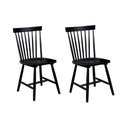 Chaise de salle à manger, hévéa, dossier Windsor, lot de 2 - 19,5 L x 18 l x 34 H