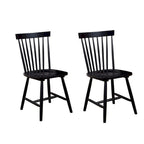 Chaise de salle à manger, hévéa, dossier Windsor, lot de 2 - 19,5 L x 18 l x 34 H