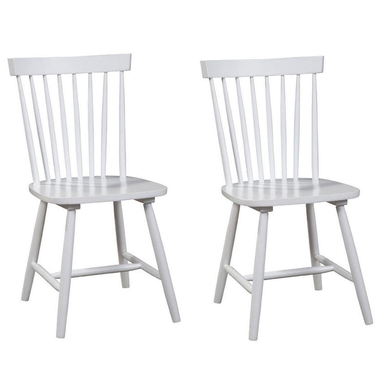 Chaise de salle à manger, hévéa, dossier Windsor, lot de 2 - 19,5 L x 18 l x 34 H