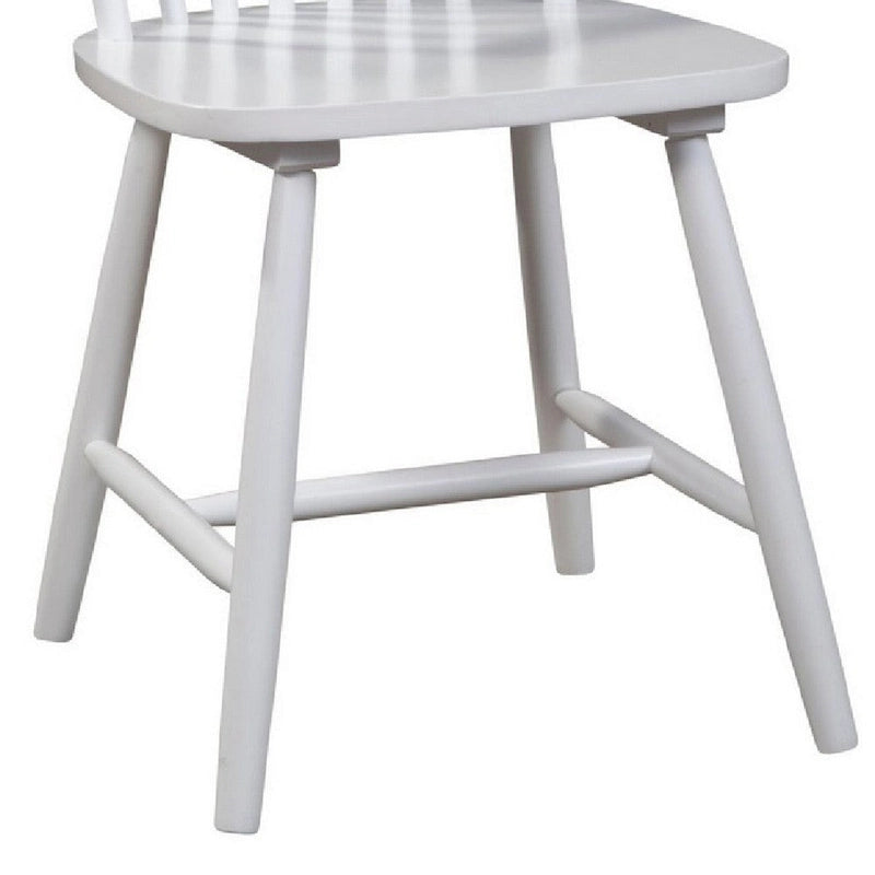 Chaise de salle à manger, hévéa, dossier Windsor, lot de 2 - 19,5 L x 18 l x 34 H