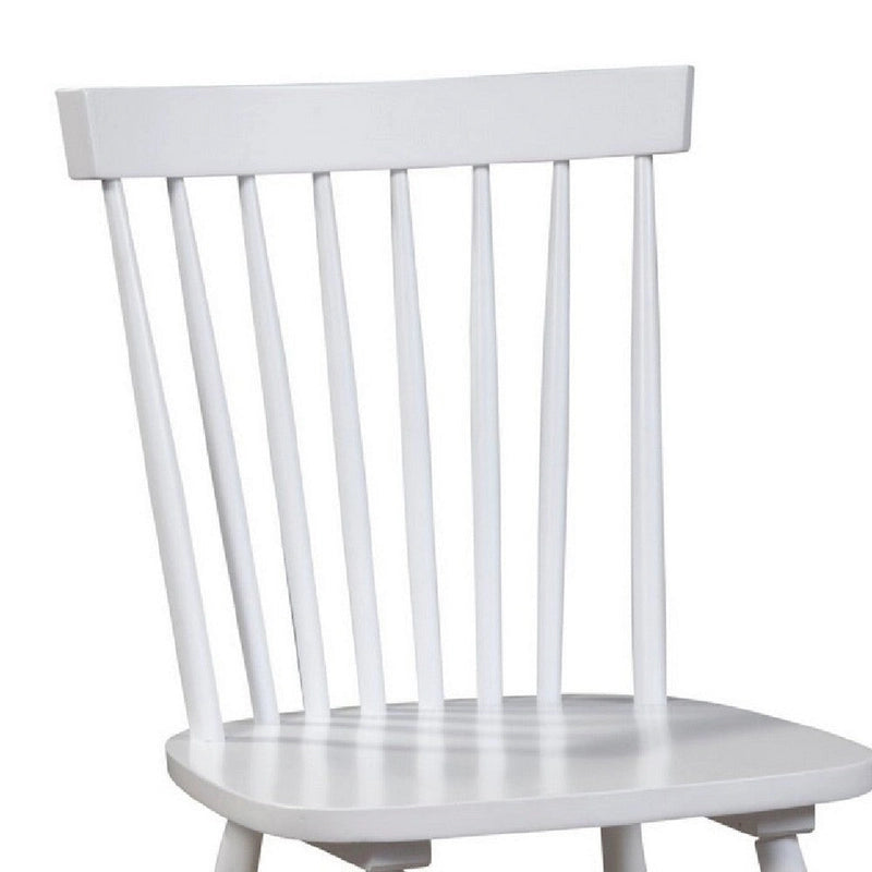 Chaise de salle à manger, hévéa, dossier Windsor, lot de 2 - 19,5 L x 18 l x 34 H