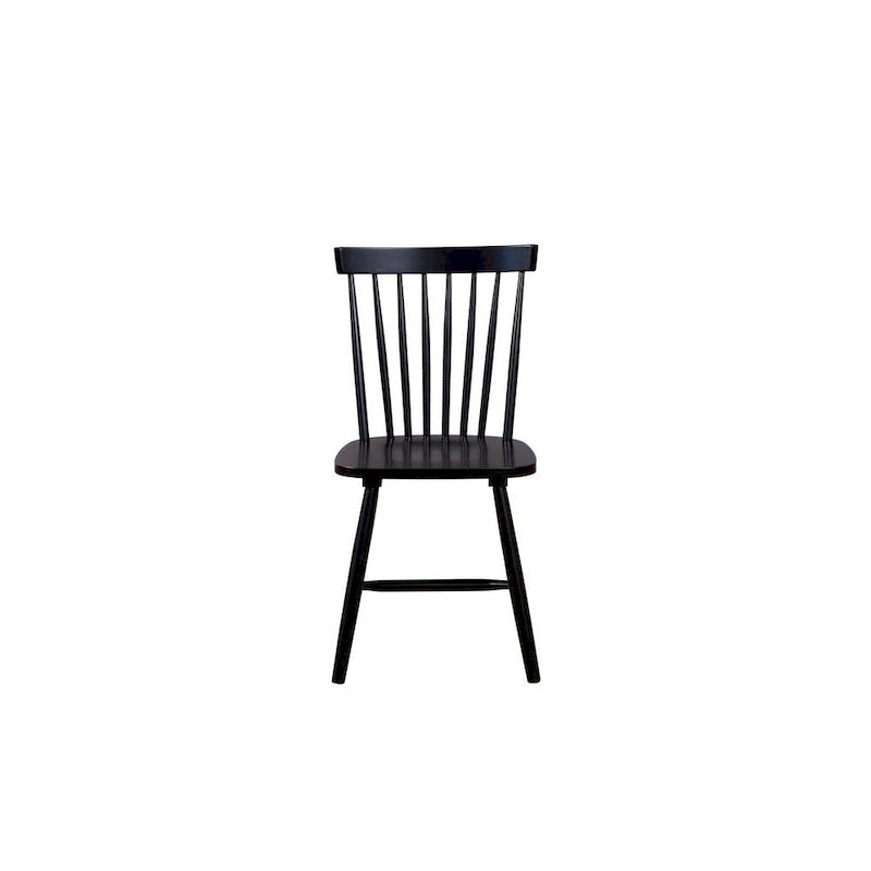 Chaise de salle à manger, hévéa, dossier Windsor, lot de 2 - 19,5 L x 18 l x 34 H