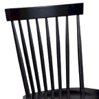 Chaise de salle à manger, hévéa, dossier Windsor, lot de 2 - 19,5 L x 18 l x 34 H