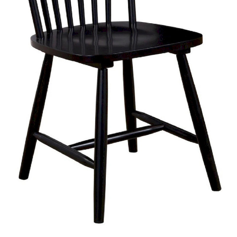 Chaise de salle à manger, hévéa, dossier Windsor, lot de 2 - 19,5 L x 18 l x 34 H
