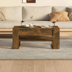 Table basse en bois composite multicolore – Table de salon moderne 40,2x21,7x17,7