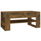 Table basse en bois composite multicolore – Table de salon moderne 40,2x21,7x17,7