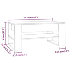 Table basse en bois composite multicolore – Table de salon moderne 40,2x21,7x17,7
