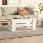 Table basse en bois composite multicolore – Table de salon moderne 40,2x21,7x17,7