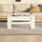 Table basse en bois composite multicolore – Table de salon moderne 40,2x21,7x17,7